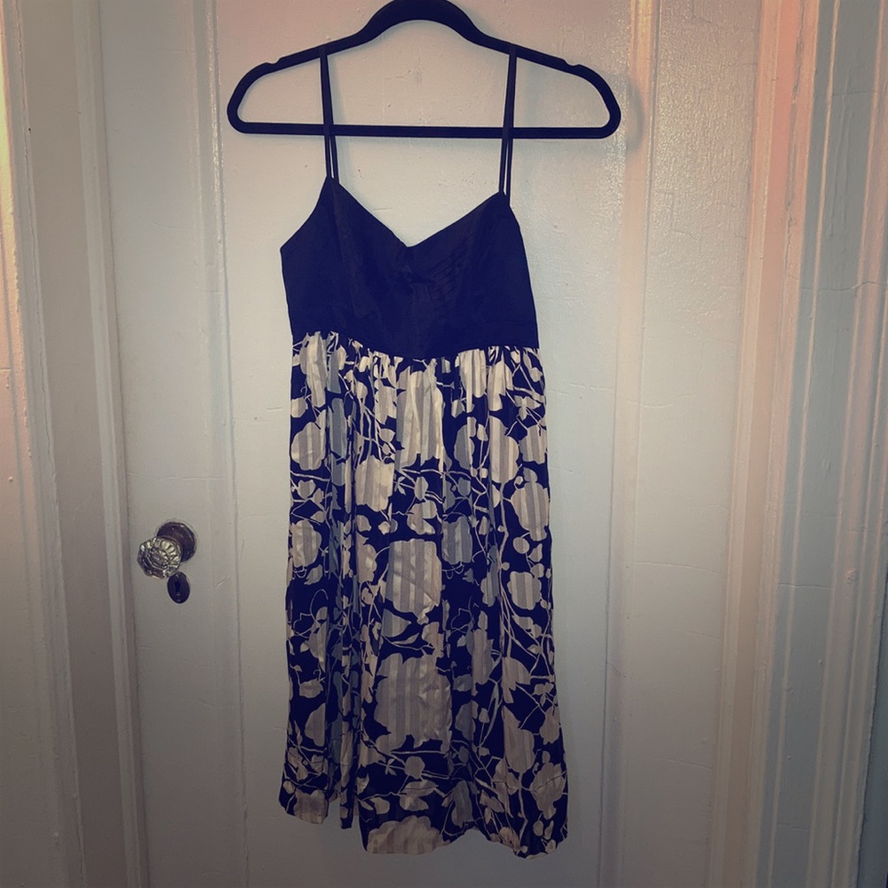 BCBG MaxAzria Black and White Floral Dress
